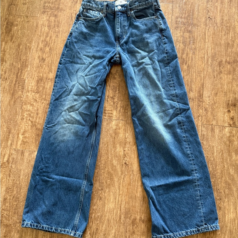 Banana Republic High Rise Rigid Wide Leg Jeans